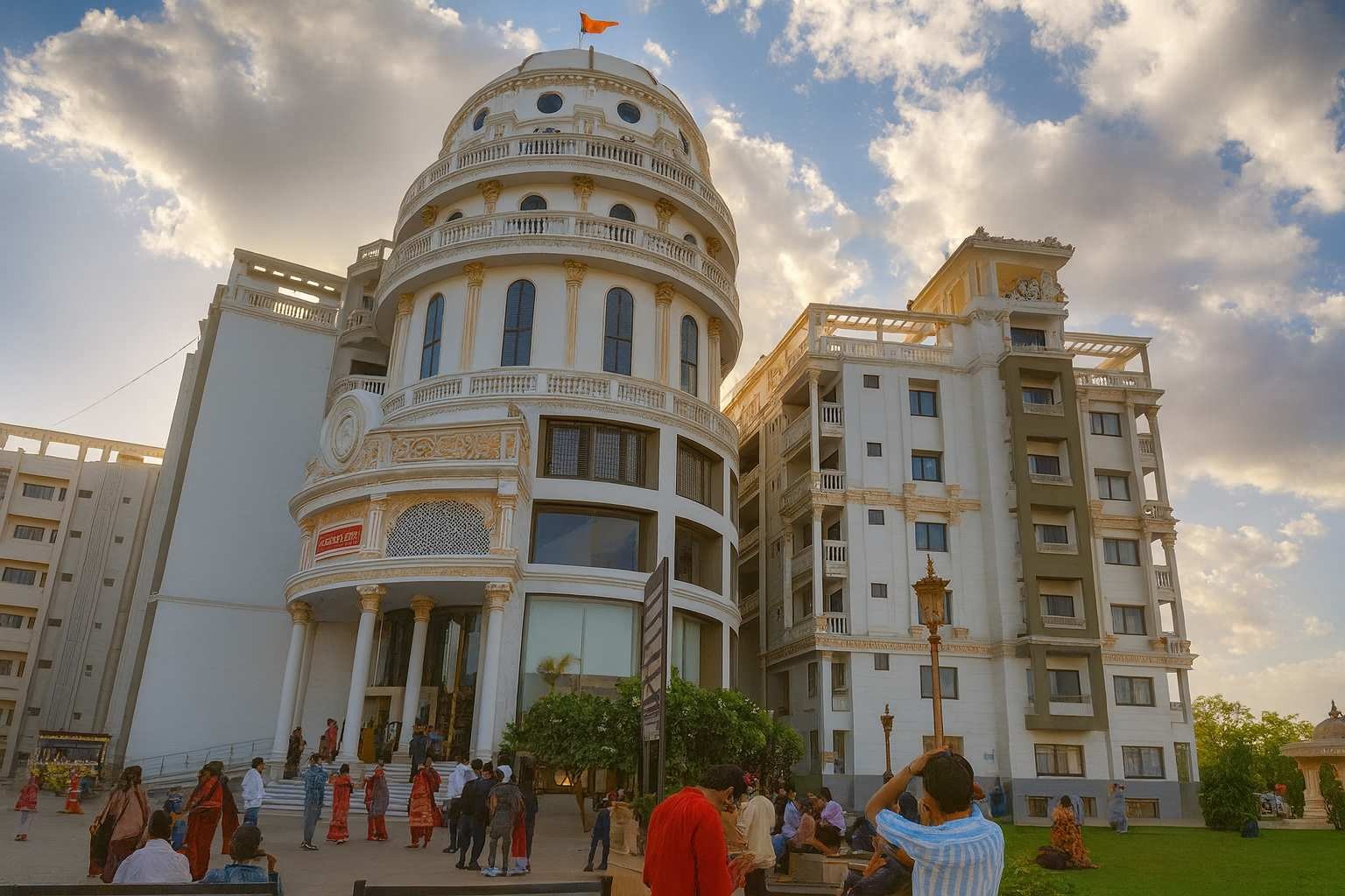 Holy Temple Darshan and Serene Courtyard Ambience in Salangpur